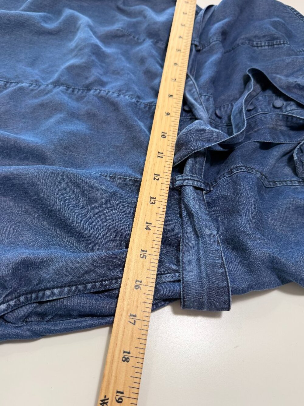 Dynamite Blue Denim Jumpsuit with Straps and Buttons - Picture 10 of 11
